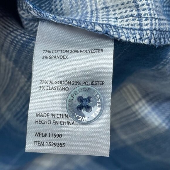 Weatherproof Vintage Womens S Flannel Plaid Button-Up Shirt a1624 - Picture 8 of 11